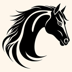 Horse vector for logo or icon,clip art, drawing Elegant minimalist style,abstract style Illustration
