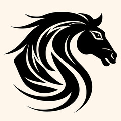 Obraz premium Horse vector for logo or icon,clip art, drawing Elegant minimalist style,abstract style Illustration