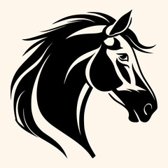 Horse vector for logo or icon,clip art, drawing Elegant minimalist style,abstract style Illustration