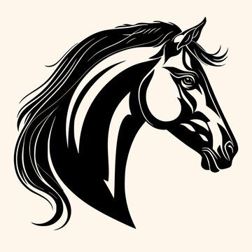 recommend clip art: Horse vector for logo or icon,clip art, drawing Elegant minimalist style,abstract style Illustration