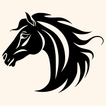 recommend clip art: Horse vector for logo or icon,clip art, drawing Elegant minimalist style,abstract style Illustration