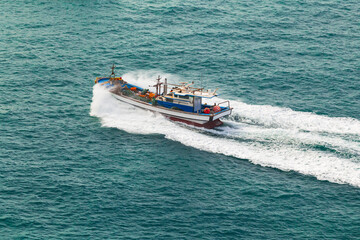 Fast fisher boat is on the way