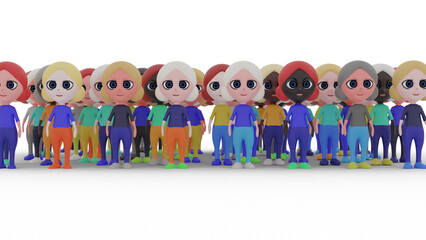 Fototapeta premium group of 3d people
