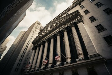 Pictures of financial institutions, such as the New York Stock Exchange or the Federal Reserve Generative AI