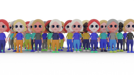 Fototapeta premium group of 3d people