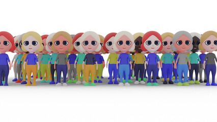 Fototapeta premium group of 3d people