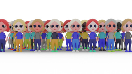Fototapeta premium group of 3d people