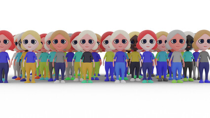 Fototapeta premium group of 3d people