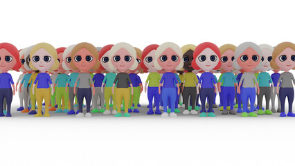 Fototapeta premium group of 3d people