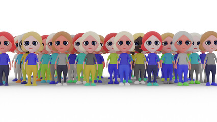 Fototapeta premium group of 3d people