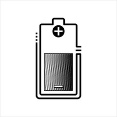 Battery Icon, Dry Rechargeable Battery