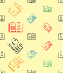 Book Icon Seamless Pattern M_2007001
