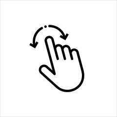 Hand Gesture Icon, Finger Touch Move