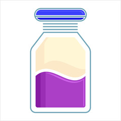 Glass Jar Icon, Cylindrical Container Icon,