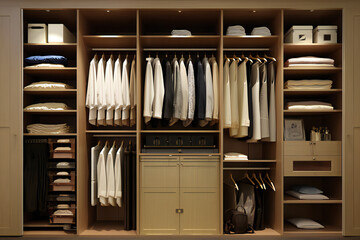 wardrobe with clothes,ai generated