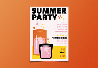 Summer Party Flyer Layout