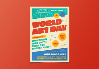 World Art Day Flyer Layout