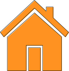 House icon, home symbol, PNG illustration