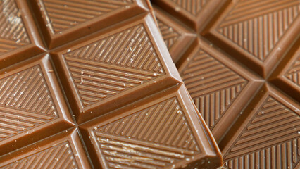 close-up of milk chocolate bars