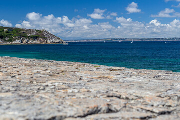beach with sky and clouds