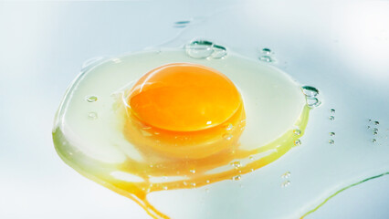 chicken egg in a glass