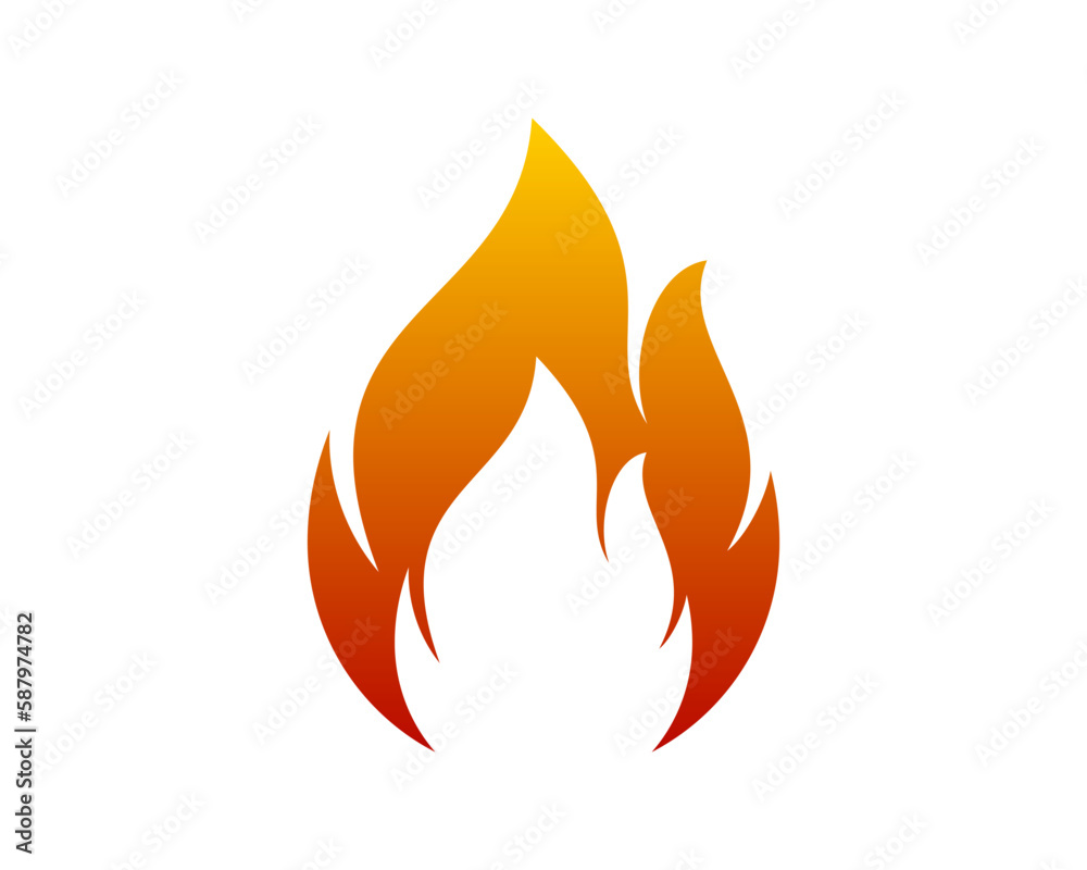 Wall mural Simple fire flames logo design