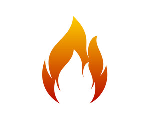 Simple fire flames logo design