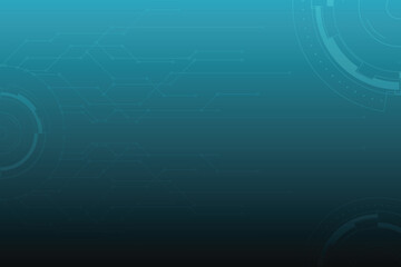 Obraz premium Blue and dark template of network connection technology. Line and dot connected by circle. Presentation template with blank space for design.