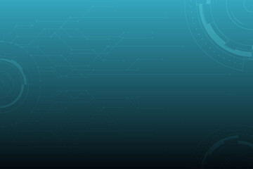 Blue and dark template of network connection technology. Line and dot connected by circle. Presentation template with blank space for design.