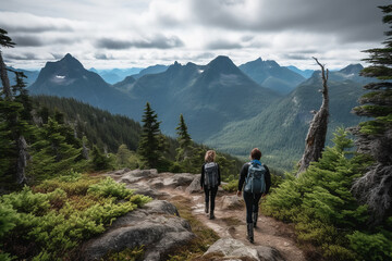 Fototapeta premium A journey through the untouched beauty of remote national parks and wilderness areas. Generative AI