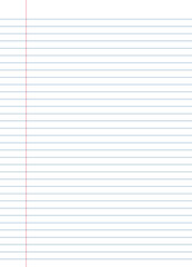 Fototapeta premium Notebook paper background. Lined notebook paper