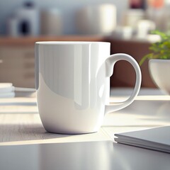 White Coffee Cup Mockup