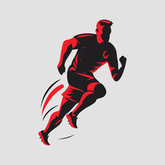 football player silhouette vector illustration. American football player silhouette. Rugby player vector illustration.
Sport player vector illustration.