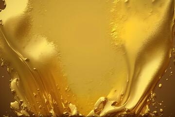 Beautiful texture of golden paint, Generative AI	