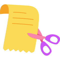 scissors and paper tax icon