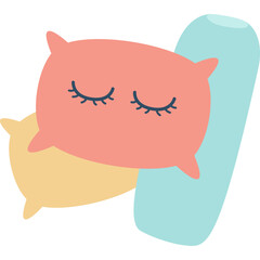 Pillows and Bolster Illustration