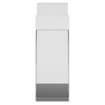 White opened and closed square folding gift box mock up on white background