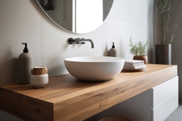 Naklejka na ściany i meble Contemporary Bathroom Sink Interior Design