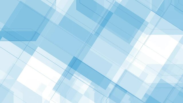 Abstract blue geometric motion background with gently moving textured shapes and lines. Suitable as a corporate or technology background. Full HD and looping.