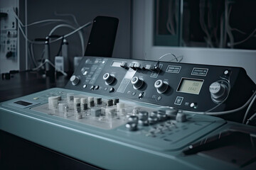 Obraz premium Modern equipment in operating room. Medical devices for neurosurgery.