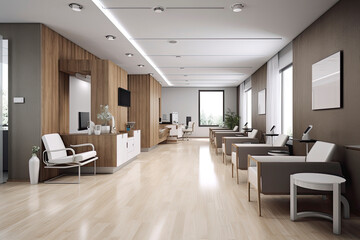 Fototapeta premium Modern medical clinic. 3D rendering