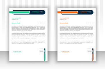Elegant and modern business letterhead in abstract design