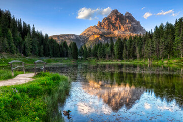 Three peaks of Lavaredo Sunset
