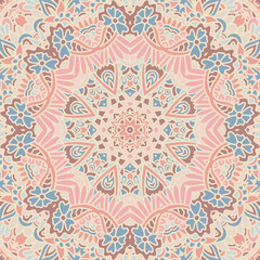 Trendy african tribal seamless pattern fort fabric. Bohemian nomadic style doodle handdrawn arts.