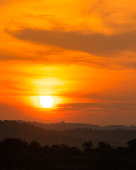 sunset over the mountains