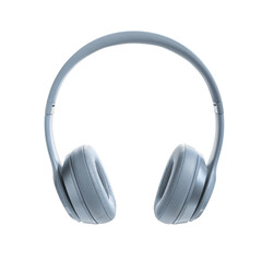 Fototapeta na wymiar Light blue wireless headphone on isolated white background, product photography, fashion item, modern, audio, item, headset, accessories, wifi, dj