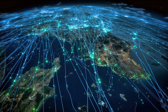 Artificial intelligence technology is being used in the analysis of climate data to decipher changes.image created with generative artificial intelligence.