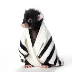 "A Cozy Skunk: Wrapped in a Bathrobe" | Nursery Room | Generative AI Artwork