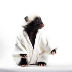 "A Cozy Skunk: Wrapped in a Bathrobe" | Nursery Room | Generative AI Artwork