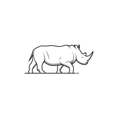 Rhino icon isolated vector graphics